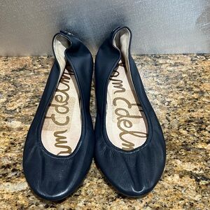 Sam Edelman Black Leather ballerina Flats